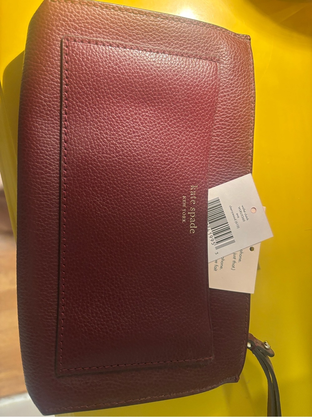 kate spade Burgundy Leather Wristlet